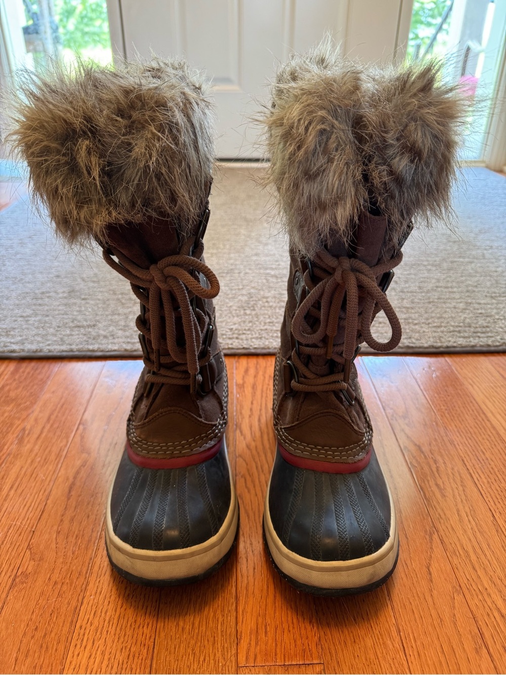 Sorel Brown and Black Faux-Fur Winter Boots
